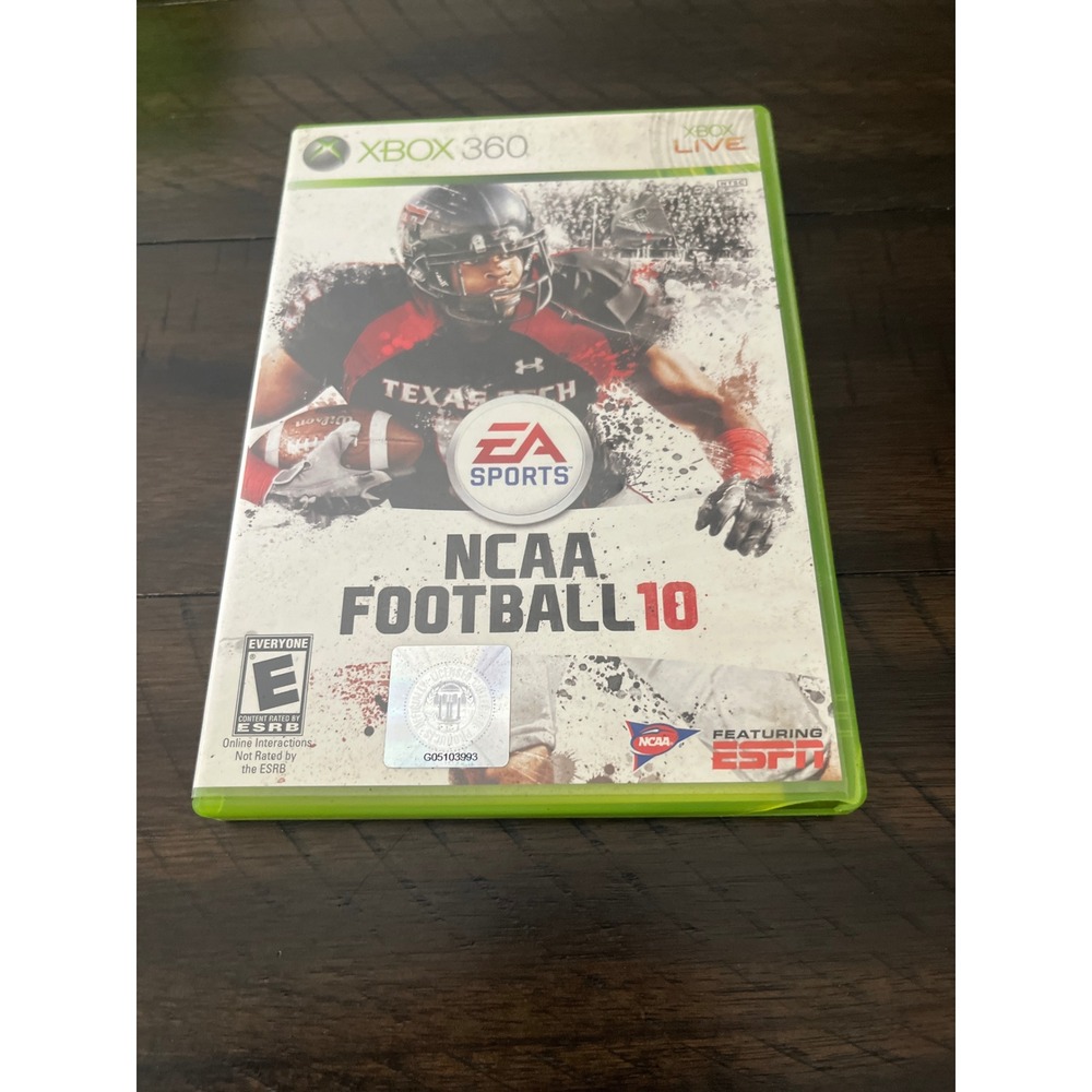 EA Sports NCAA Football 10 Xbox 360 CIB Texas Tech Michael Crabtree Cover